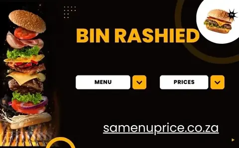 Bin Rashied pizza and grill menu prices in Cape Town