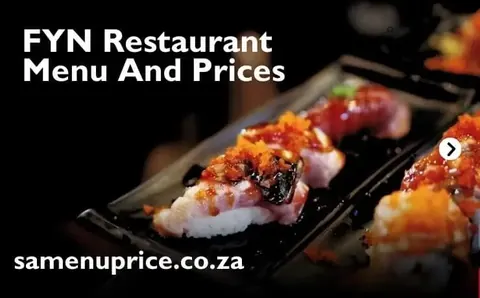 FYN Restaurant Cape Town Experience Menu and pairing prices