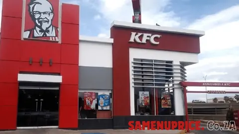 KFC fried chicken meal with chips and sides