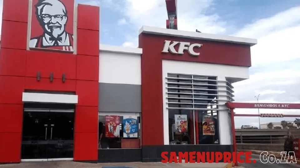 KFC fried chicken meal with chips and sides