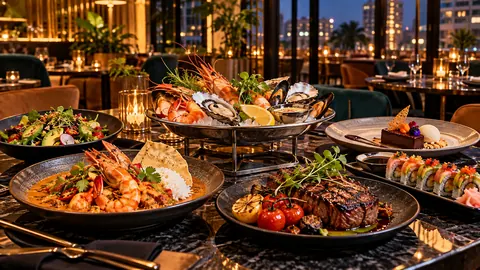 Madam and Sir Florida Road curry, steak, seafood platter, sushi and dessert