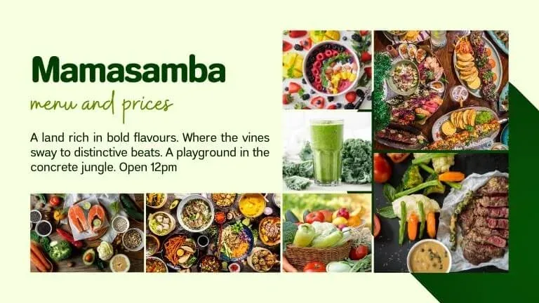 Mamasamba Menu And Prices 2024 - South Africa