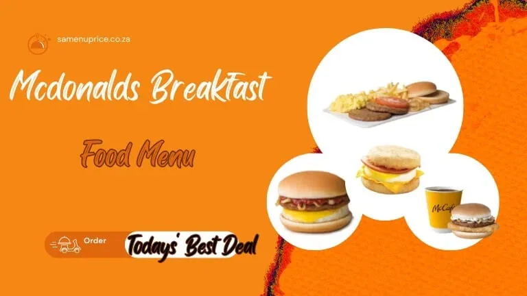 McDonald's breakfast menu and prices South Africa