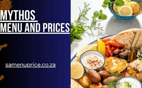 Mythos South Africa Greek restaurant menu and current prices