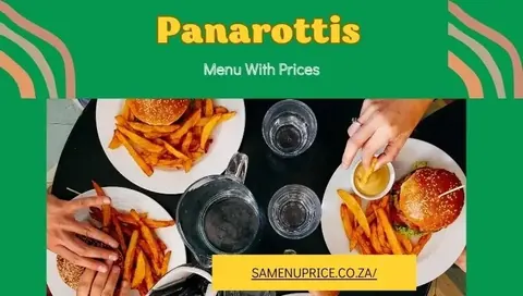 Panarottis Menu And Prices menu and prices