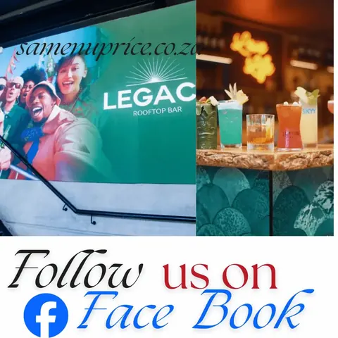Legacy Rooftop Bar Umhlanga menu and prices
