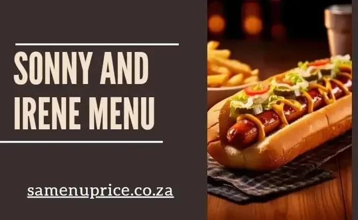 Sonny and Irene Cape Town menu and prices