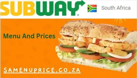 Subway South Africa sandwiches, salads and menu prices