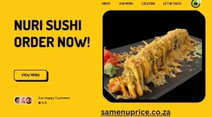 Nuri Sushi Menu And Prices 2024 - The House Gourmet Sushi South Africa
