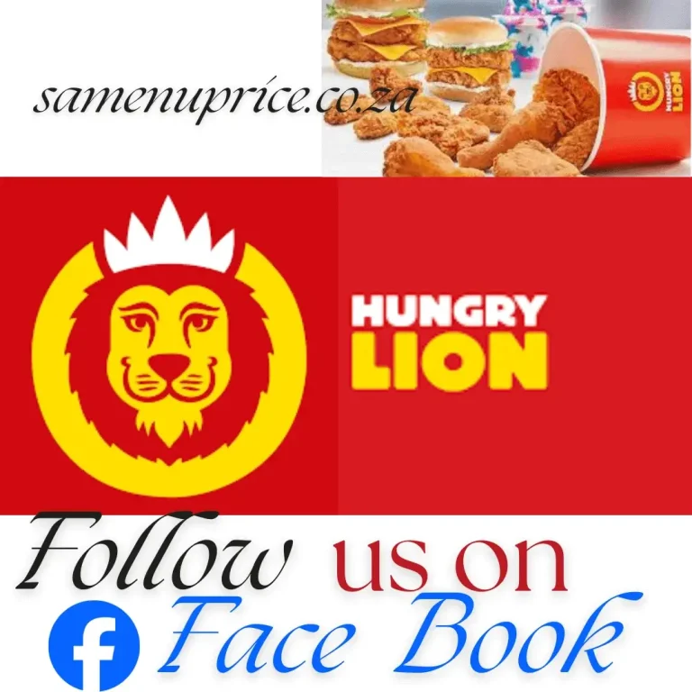 Hungry Lion Menu and prices 2026 - South Africa