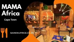 Mama Africa Cape Town Menu 2026 - South Africa
